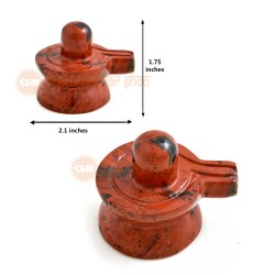 Shivling in Red Jasper Gemstone - 100 GMS