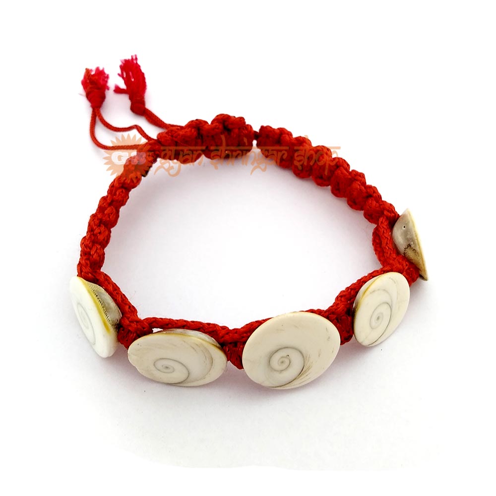 Gomati Chakra Wrist Bracelet in Red Thread Gomati Chakra Wrist Bracelet in Red Thread