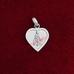 Shirdi SaiBaba Heart Shape Locket in Pure Silver