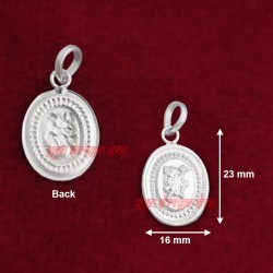 Flying Pose Hanuman ji Designer Locket in Pure Silver / Fly Pose Locket Silver Pendant 