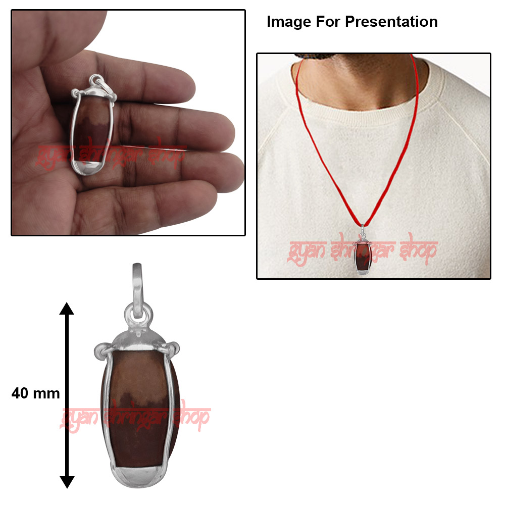 Narmada Shivling with Silver Locket