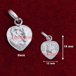 Heart Shape Hanuman ji Locket in Pure Silver/ Religious Hanuman ji