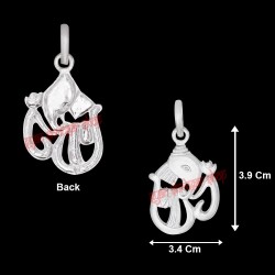 Om Ganesha Pendant in Sterling Silver