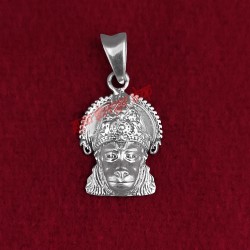 Balaji Sri Hanuman Face Pendant in Sterling Silver