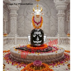 Mahakal Shiv Shankar Face Decoration Set - Pure Copper with Silver Covering