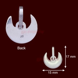 Chandrama Pendant in 925 Pure Silver / Ardha-Chandra Silver Pendant