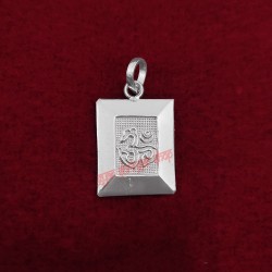 OM Rectangle Shape Locket in Pure Silver