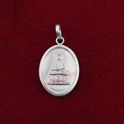 Lord Buddha Figure Pendant in Sterling Silver