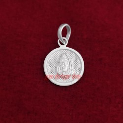 Round Shape Designer Shankar Bhagwant Locket in Pure Silver