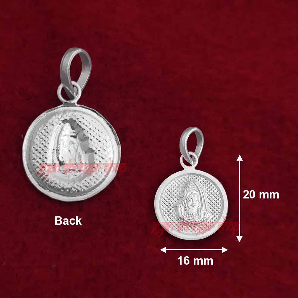 Round Shape Designer Shankar Bhagwant Locket in Pure Silver