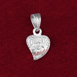 Sai Baba Leaf Shape Locket / Pendant in Pure Silver