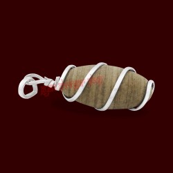 Narmada Shivling Silver Locket - Spring Round Design