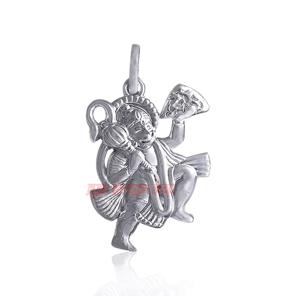 Sankat Mochan Veer Hanuman Pendant in 925 Sterling Silver