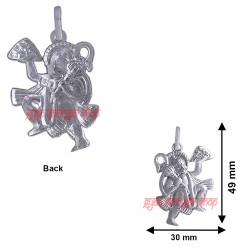 Sankat Mochan Veer Hanuman Pendant in 925 Sterling Silver